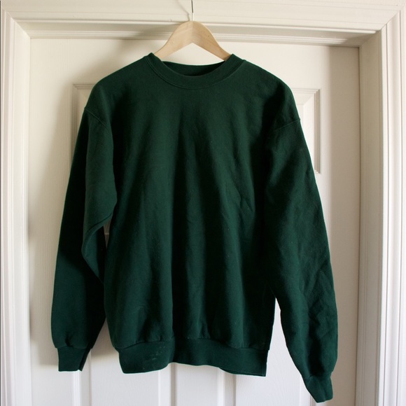 Hanes Sweaters - Forrest green crew neck